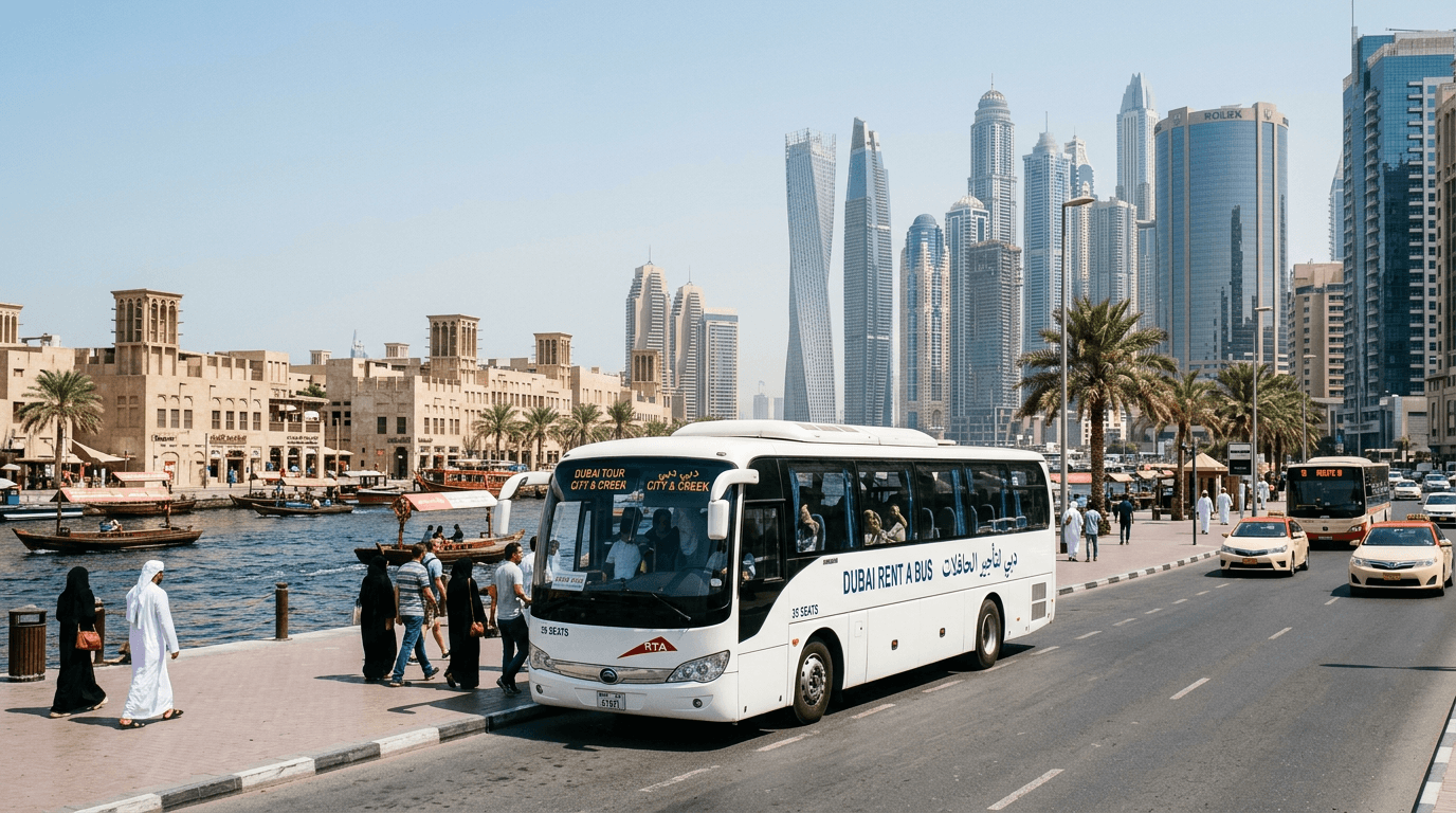 35-seat luxury bus — bus rental Dubai, 35 seats