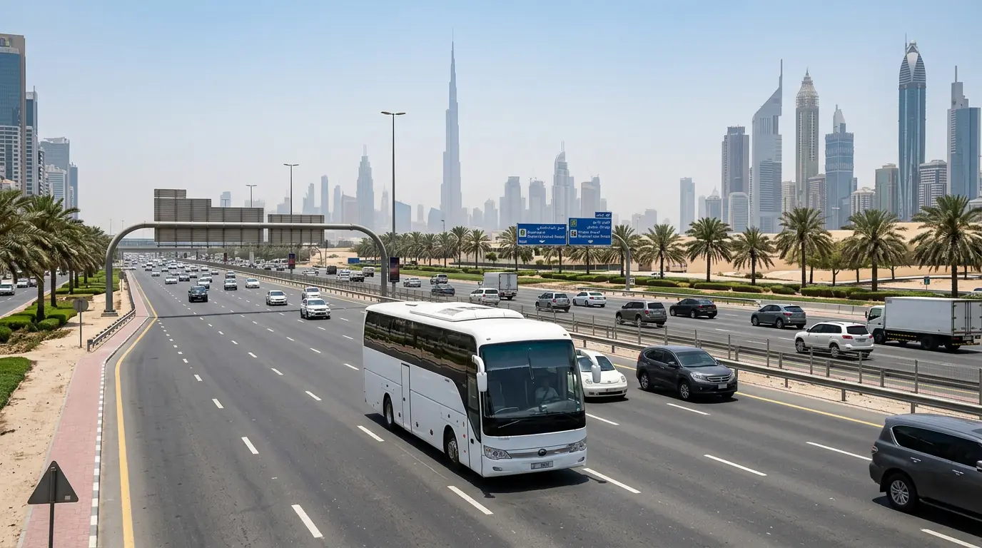 Bus rental Dubai — luxury coaches, minibuses, and vans Dubai area coach and group bus charter — Dubai Rental Tour